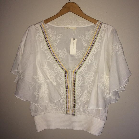 Anthropologie Tops - Anthropologie Avianna Flutter Sleeve Top